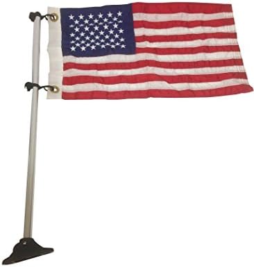 Pactrade Marine Pontoon Flag Pole Pole W/American USA Flag 24 ปรับได้นาน