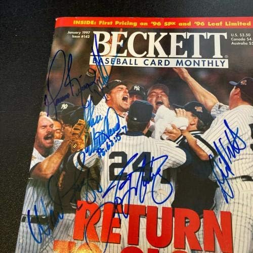 2539 ทีมแชมป์เวิลด์ซีรีส์นิวยอร์กได้ลงนามในนิตยสาร Beckett CoA - นิตยสาร MLB ที่มีลายเซ็นต์