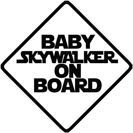 Baby Skywalker on Board 6 สติ๊กเกอร์ไวนิลคาร์เกอร์รถ
