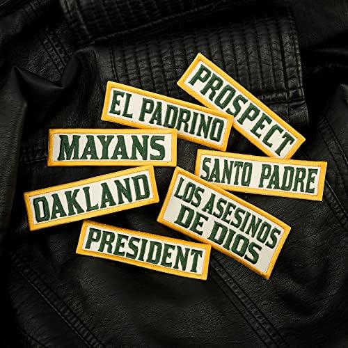 Oakland Patch - Mayans Southern Cali M.C. - ตราสัญลักษณ์แก๊งค์นักขี่จักรยานด้านหน้า - เหล็กปักบน - ขนาด: 3.9