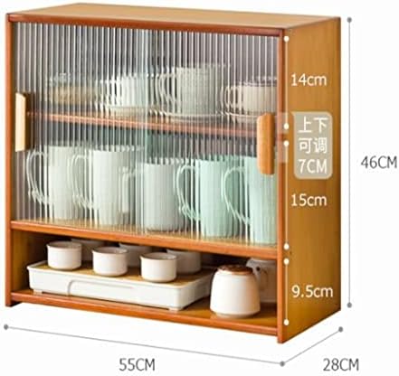ตู้เก็บถ้วย Miaohy ชุดชาแสดงตู้ครัวคัพแร็คโต๊ะเก็บอาหาร