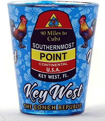 Key West Florida Buoy Roosters แก้วยิงเข้า-ออก