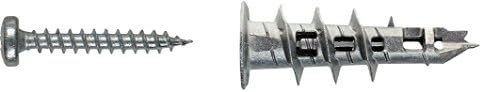 Mungo MJP Metal Drywall Anchor ความยาว 1-1/2 นิ้ว, กล่อง 100, ปลั๊กเจ็ทโลหะพรีเมี่ยมพร้อมสกรูหัวกระทะ, ไดรฟ์ Pozi 2 ไดรฟ์